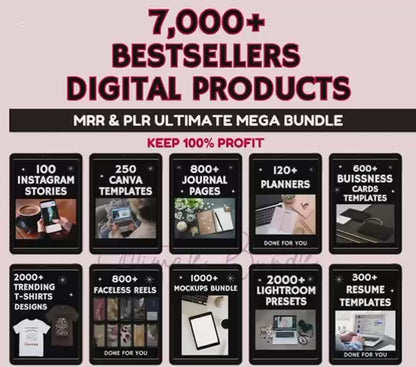 10 000+ Digital Products Made For You, Resell Digital Products Bundle, Great For Passive Income - E-VerseBooks